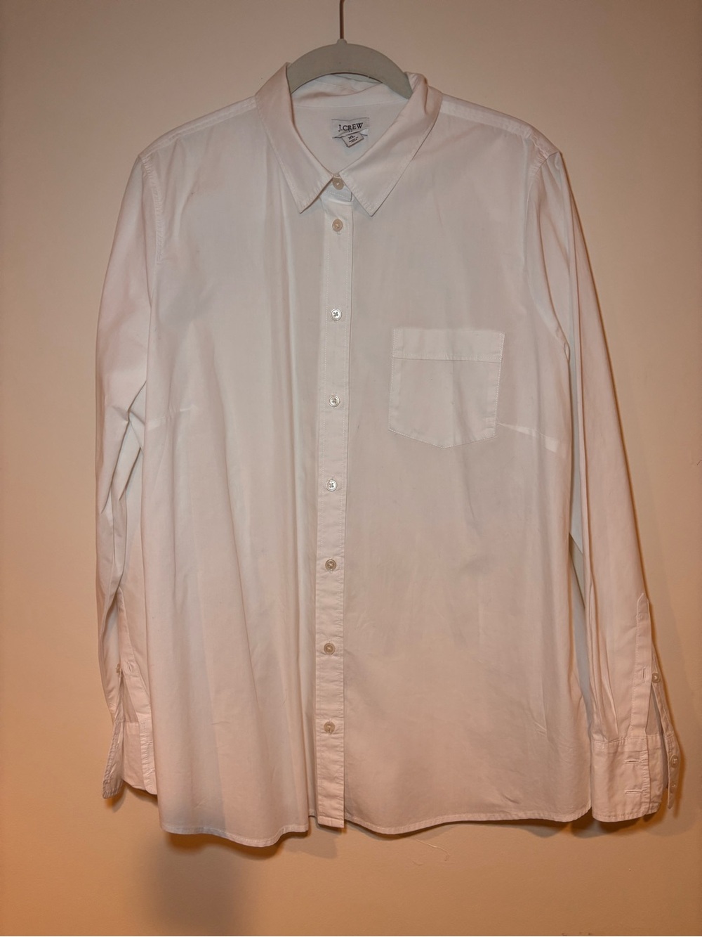 J. Crew Women White Button-Up Shirt
